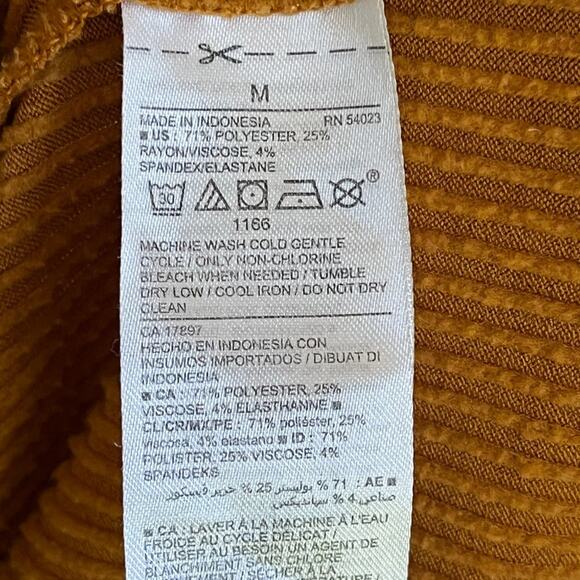 OLD NAVY Lightweight Ribbed Wrap Sweater in Honey Long sleeve Stretch SZ M - Picture 11 of 13